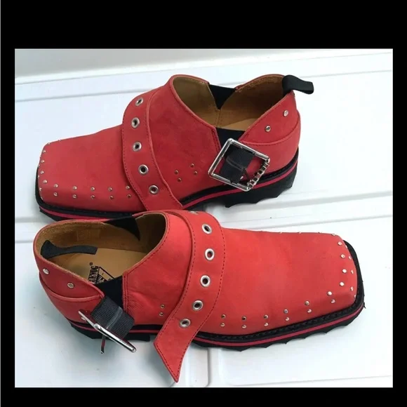 NEW John Fluevog Floyt leather slip on buckle shoes men size 5 women 7 - Picture 8 of 9